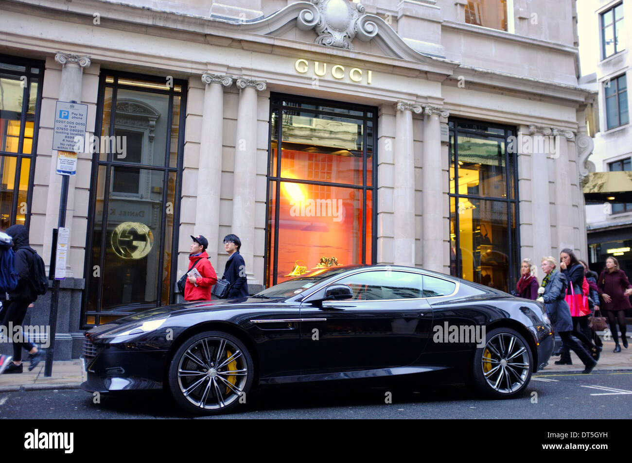 Luxury sports car parked in front of Gucci store, Bond street, London Stock  Photo - Alamy