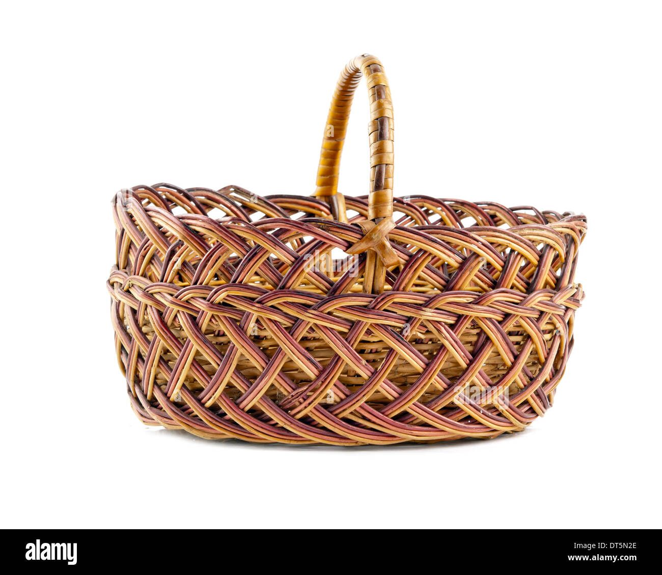 empty wicker basket isolated Stock Photo Alamy