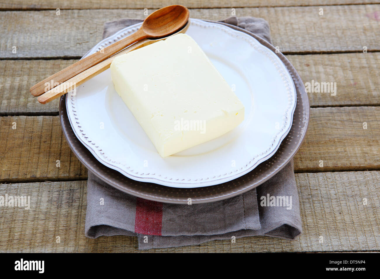 large block of butter, food Stock Photo Alamy