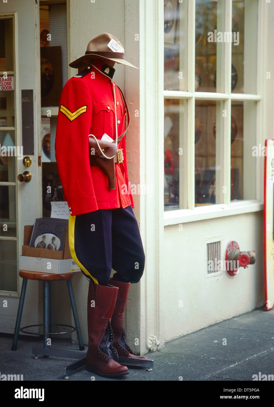 Ceremonial dress of the Mounted Canadian Police or Mounties Stock Photo