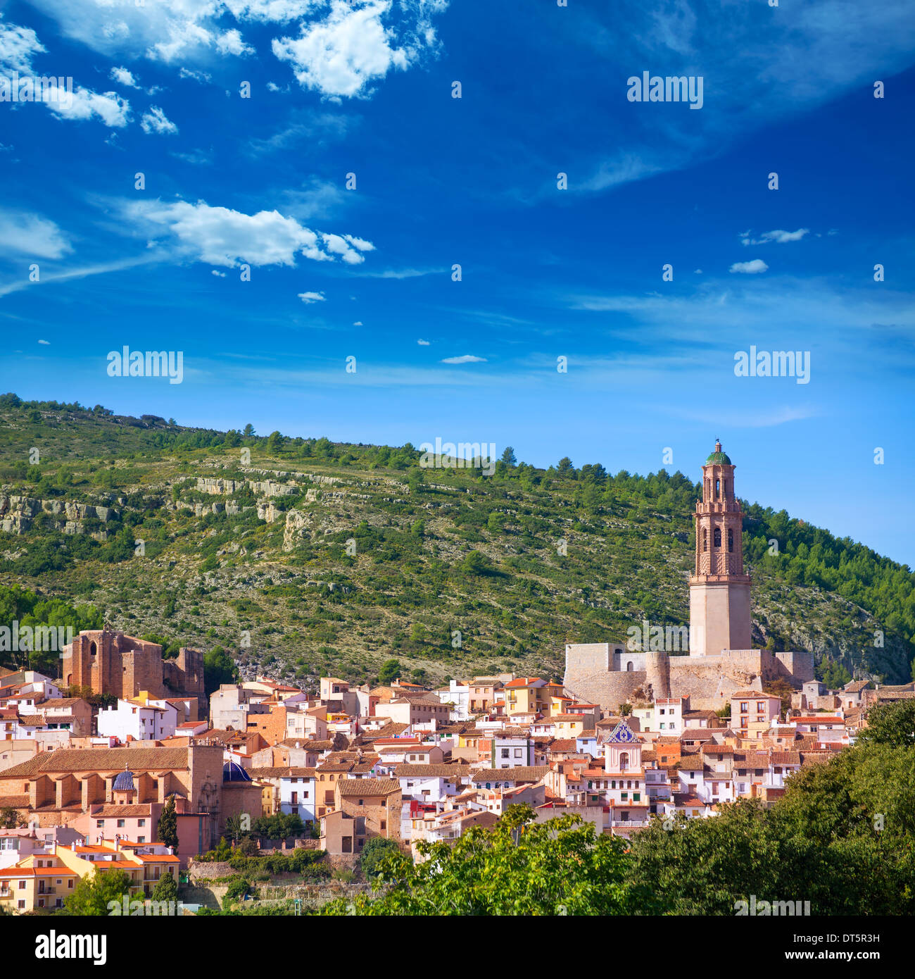 Jerica Castellon village skyline in Alto Palancia of Spain Valencian Community Stock Photo