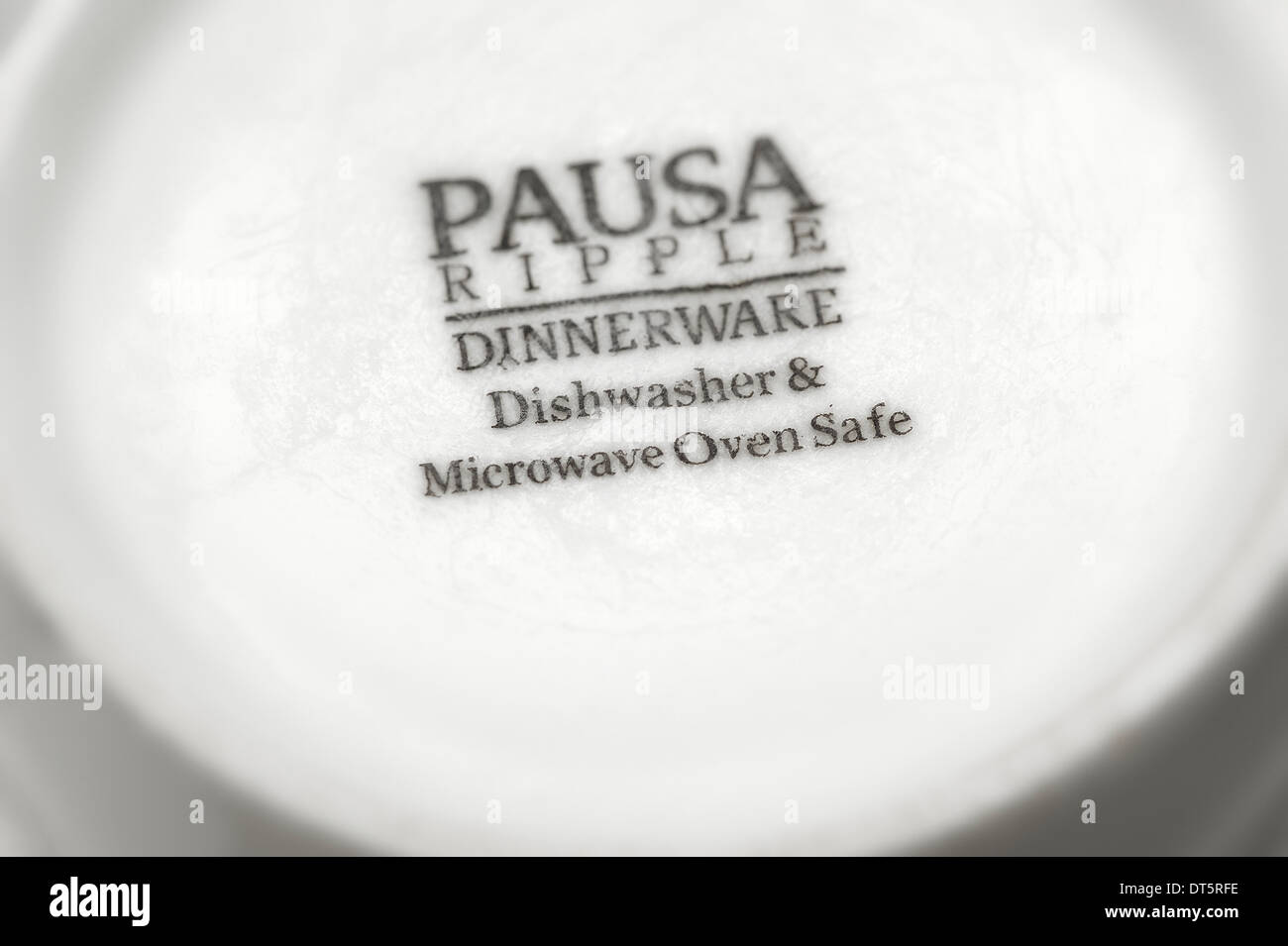 Pausa Ripple Dinnerware dishwasher and microwave oven safe Stock Photo