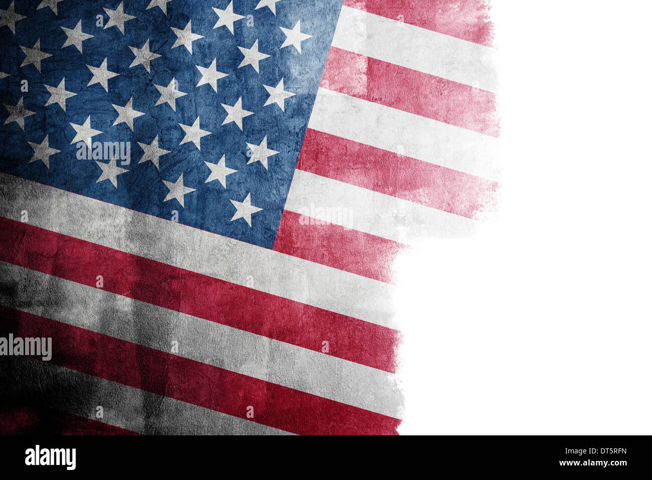 Grunge American flag with white copy space Stock Photo - Alamy
