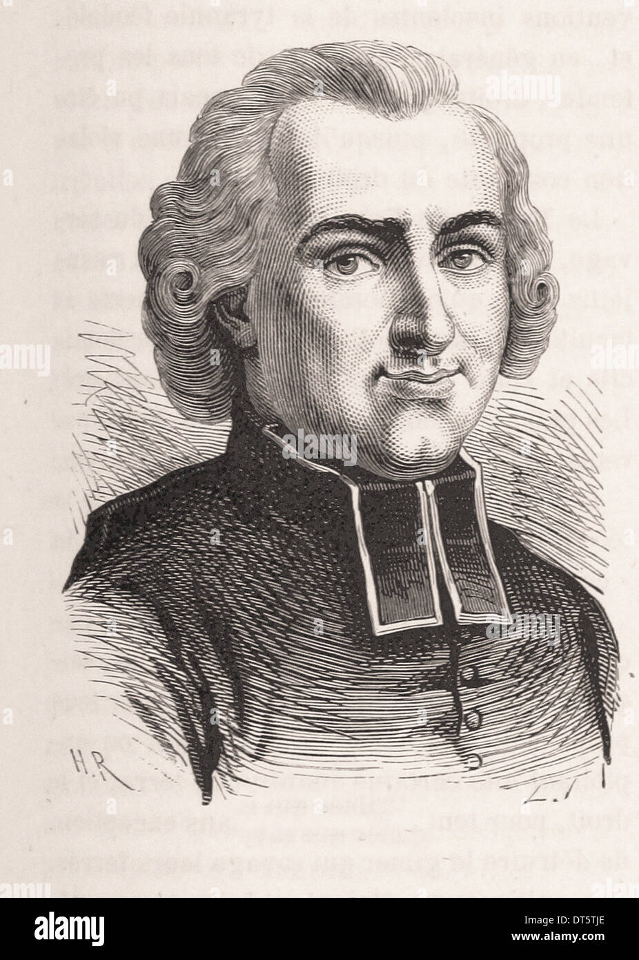 Portrait of Abbé Grégoire - French engraving XIX th century Stock Photo