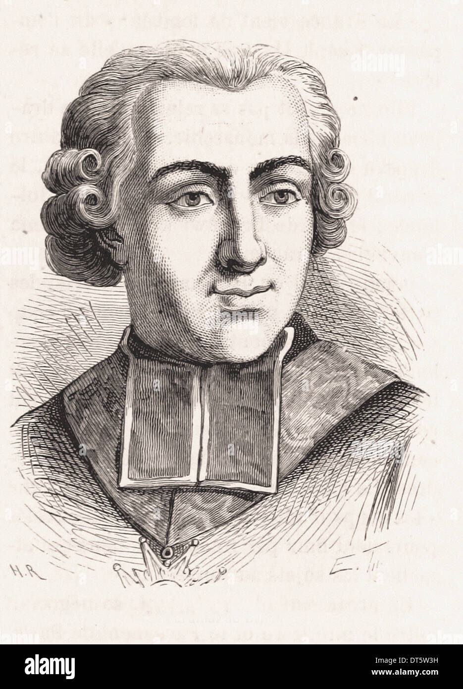 Portrait of cardinal de brienne french engraving xix th century hires