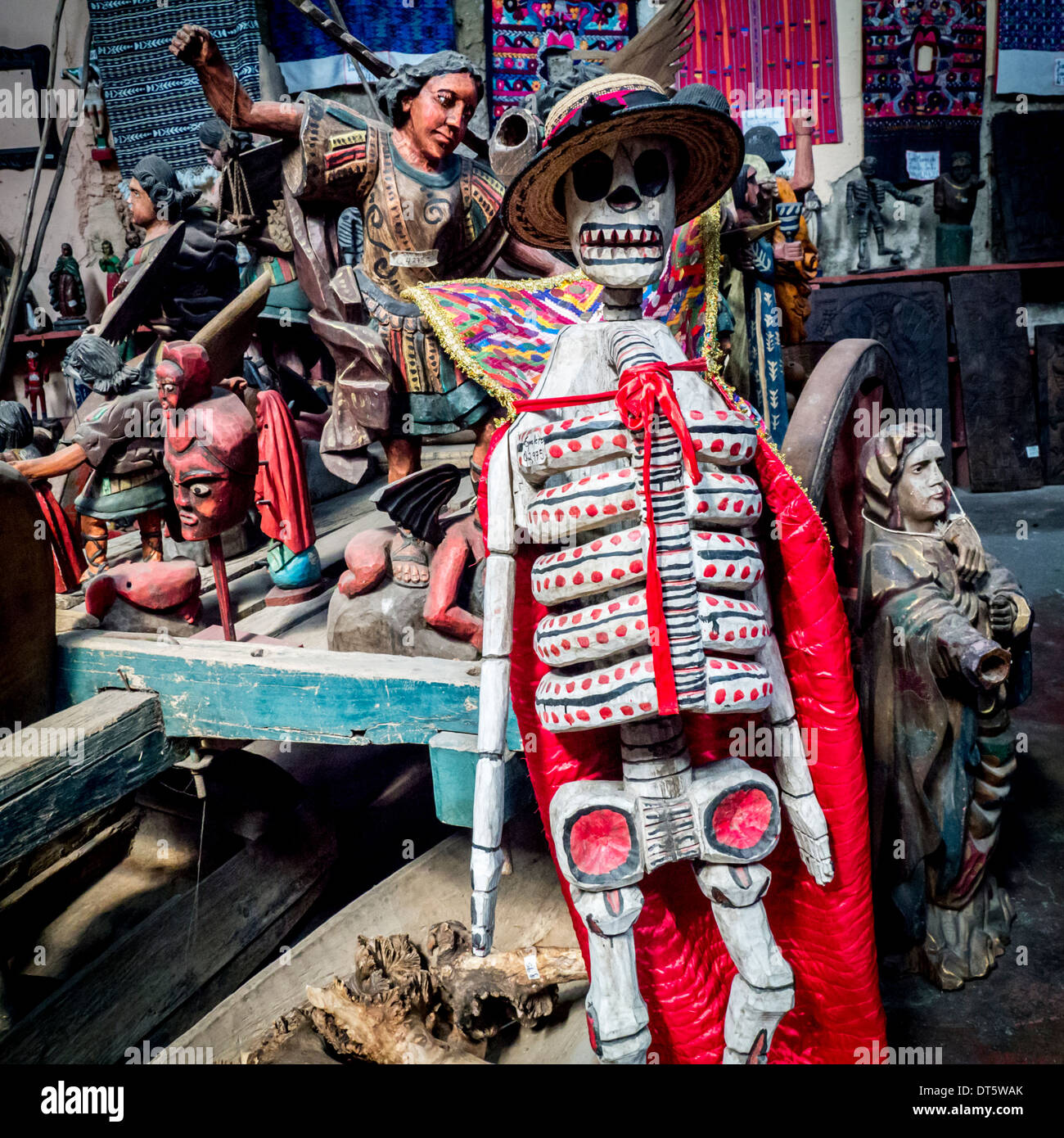 Papier mache sculpture of death symbol, Guatemala Stock Photo