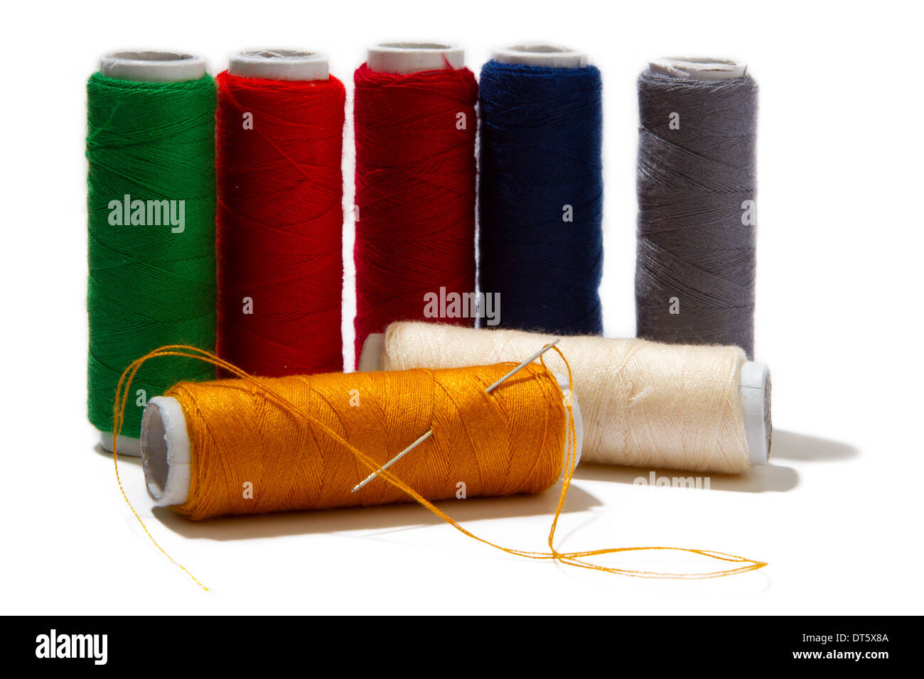 colorful thread designed for sewing isolated on white background Stock ...