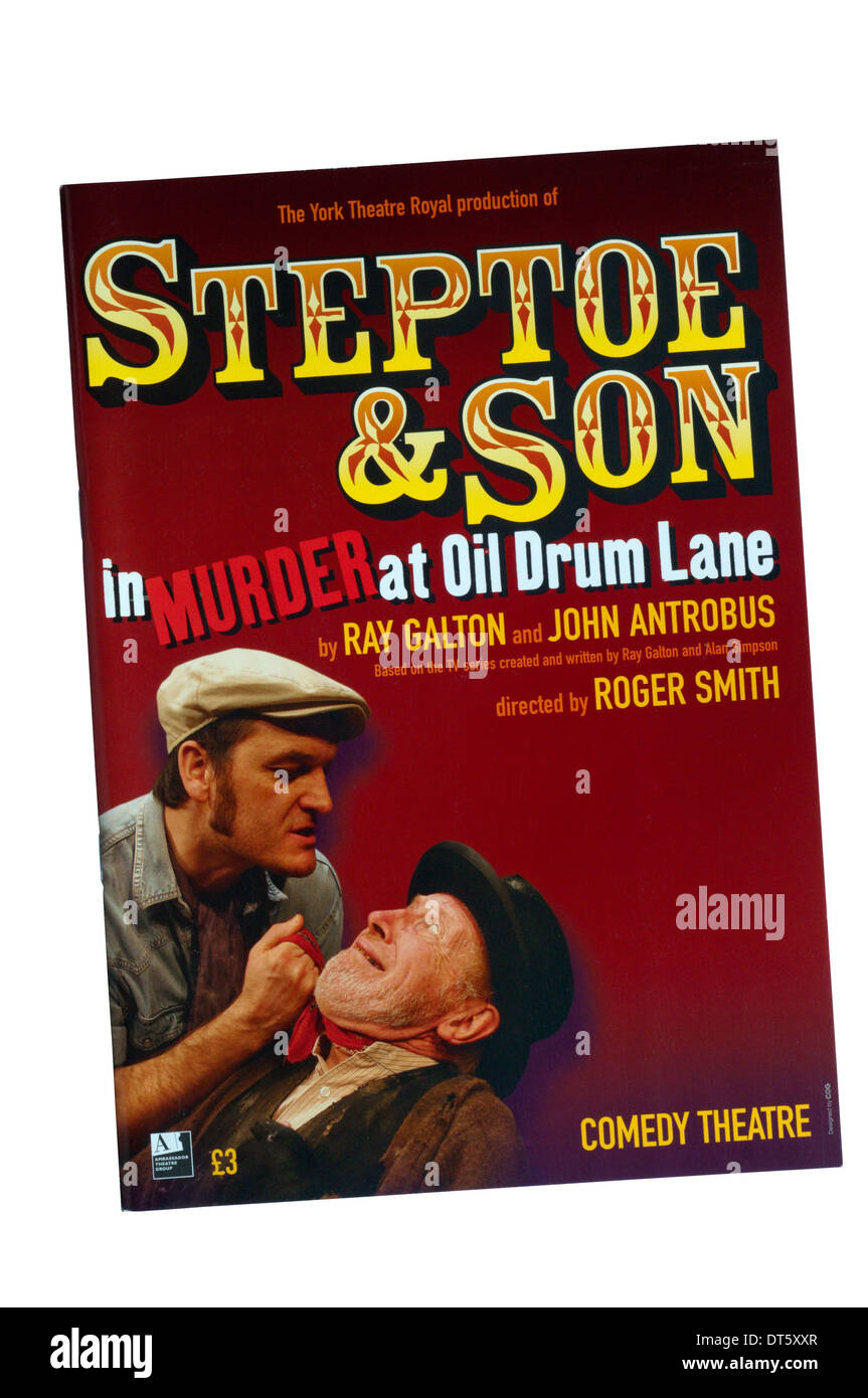 Programme for 2006 production of Steptoe & Son in Murder at Oil Drum Lane by Ray Galton and John Antrobus at the Comedy Theatre. Stock Photo