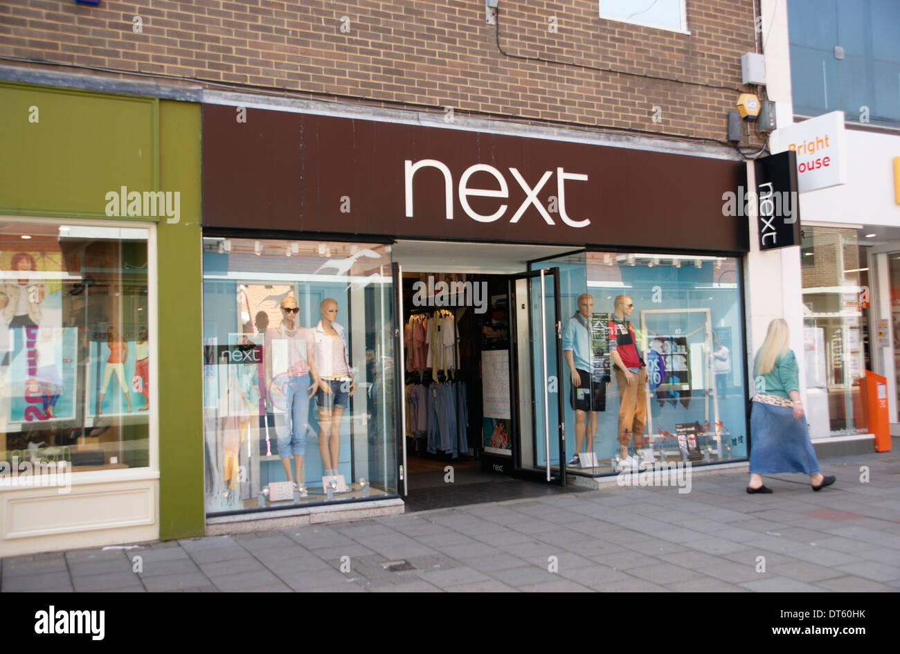 Next fashions high street retailers Worthing West Sussex UK Stock Photo