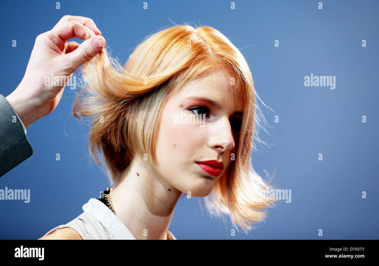 Cologne Germany 10th Feb 2014 A Model Walks Down The Runway