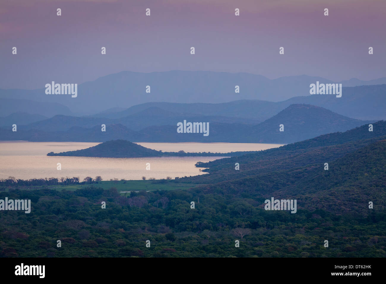 Lake Abaya and Views Towards Nechisar National Park, Arba Minch, Ethiopia Stock Photo