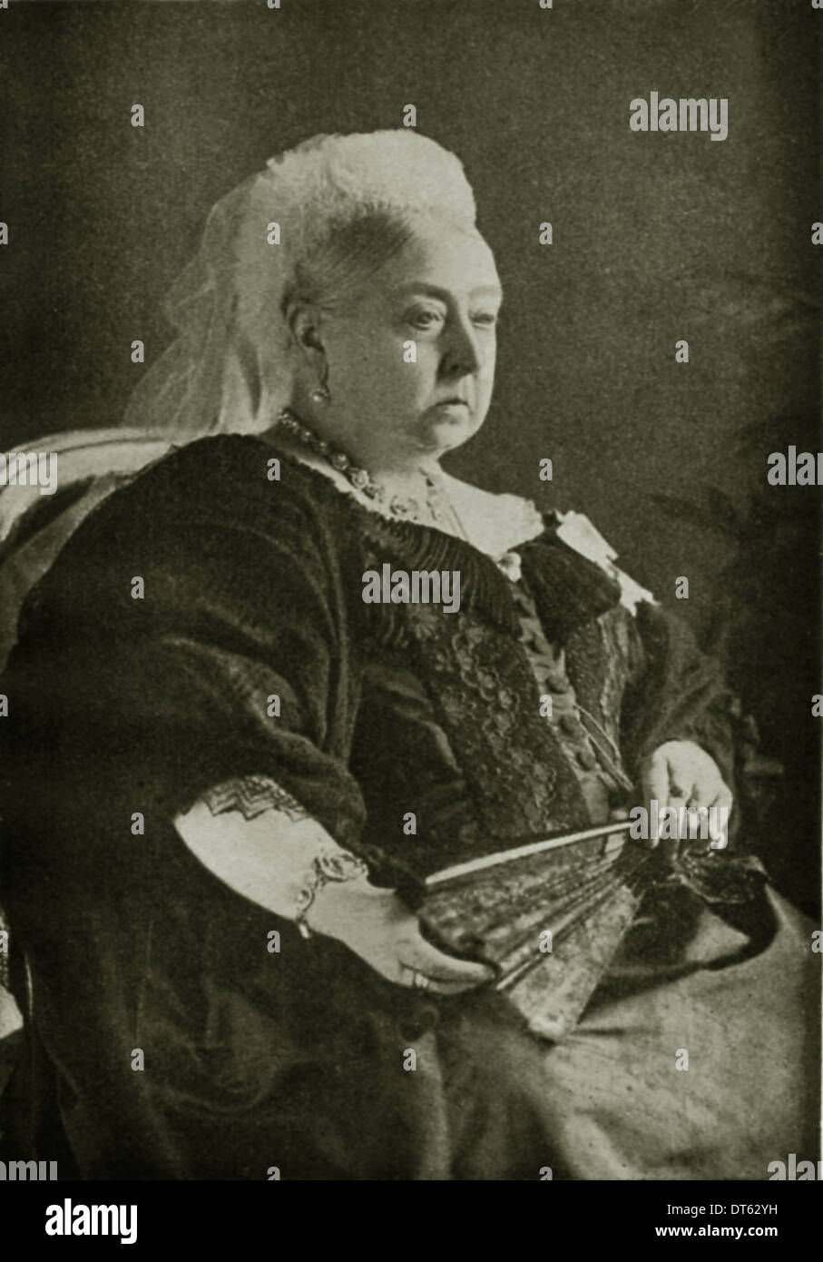 Queen Victoria a portrait in 1897. Image from the archives of Press Portrait Service (formerly Press Portrait Bureau) Stock Photo