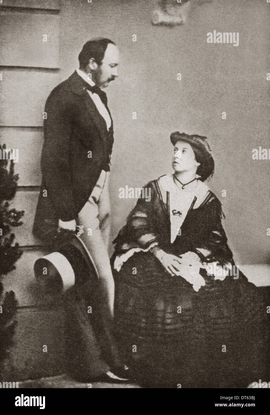 Prince Albert husband consort and Queen Victoria in 1860. From the archives of Press Portrait Service (formerly Press Portrait Service). Stock Photo
