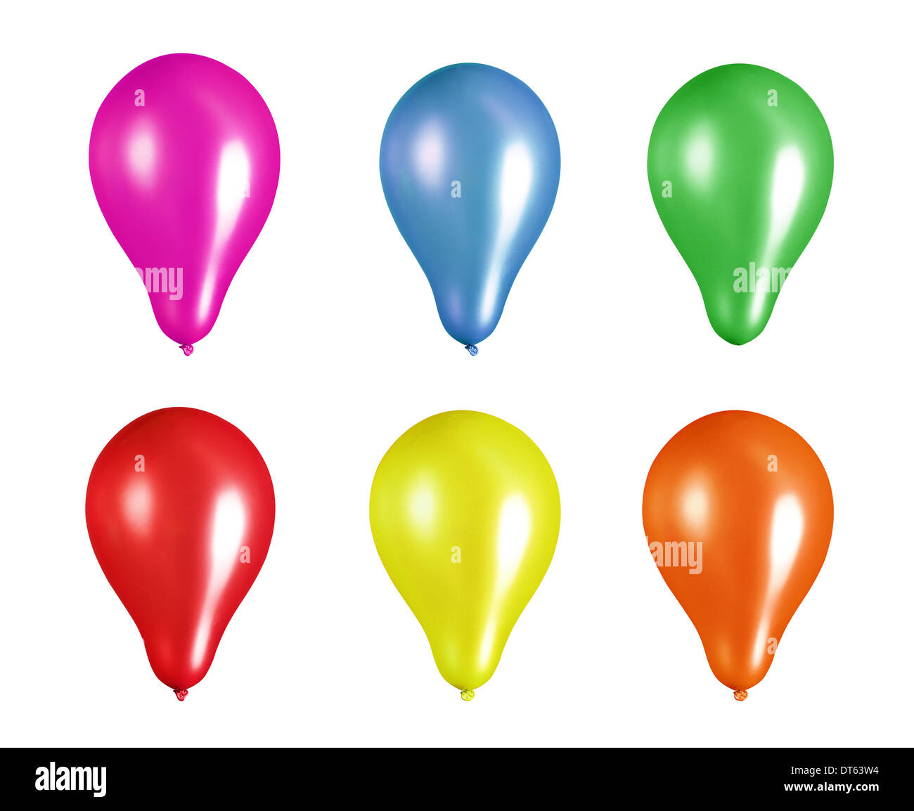 party balloons isolated on white background Stock Photo - Alamy