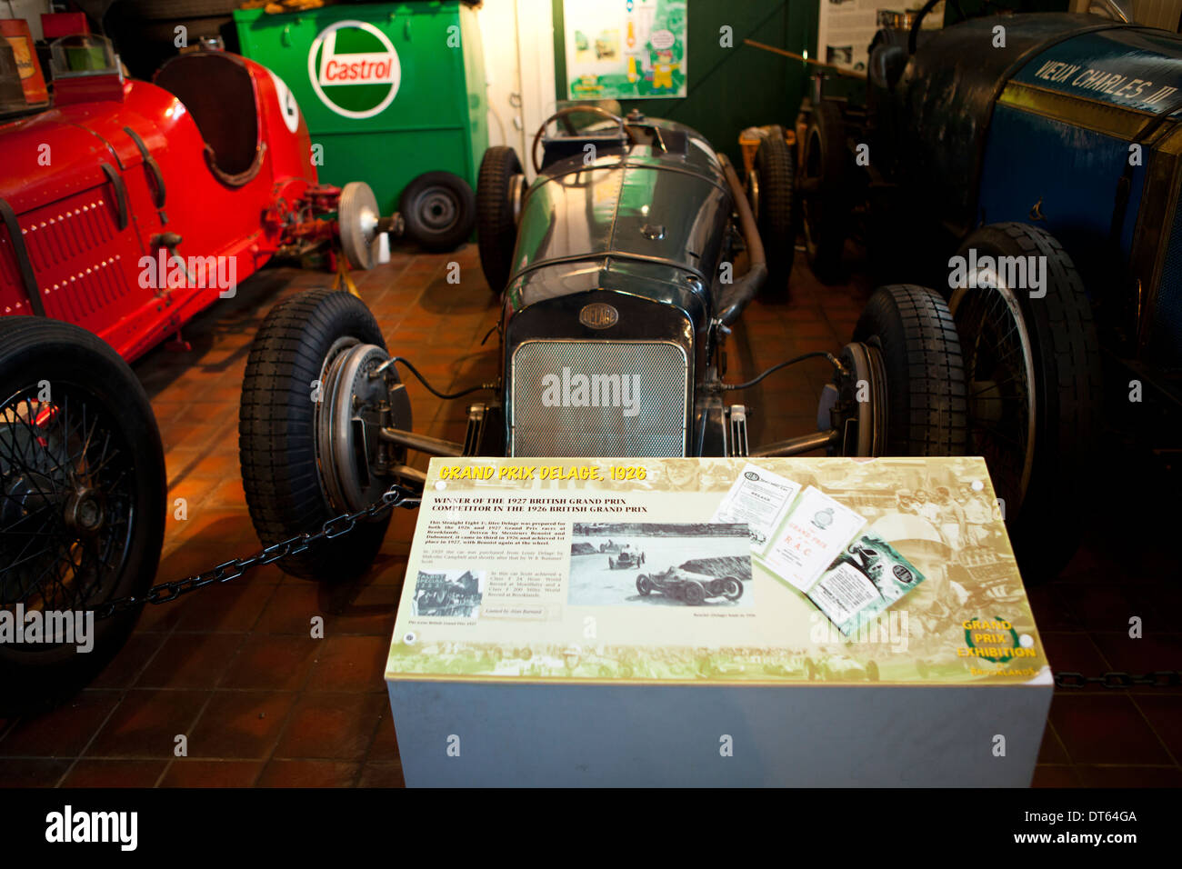 Grand Prix Delage 1926 racing car on display at Brooklands Museum in ...