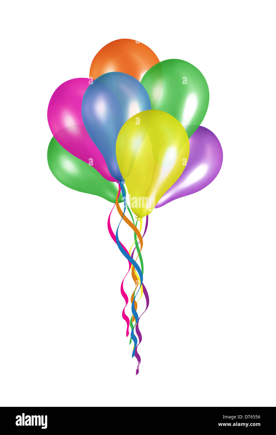 colorful balloons isolated on white background Stock Photo - Alamy