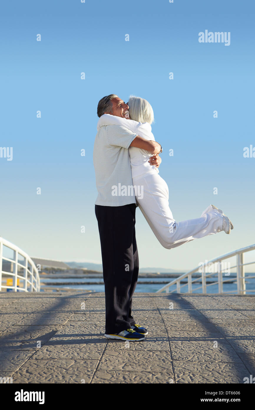 Man Lifting Woman Up High Resolution Stock Photography and Images Alamy