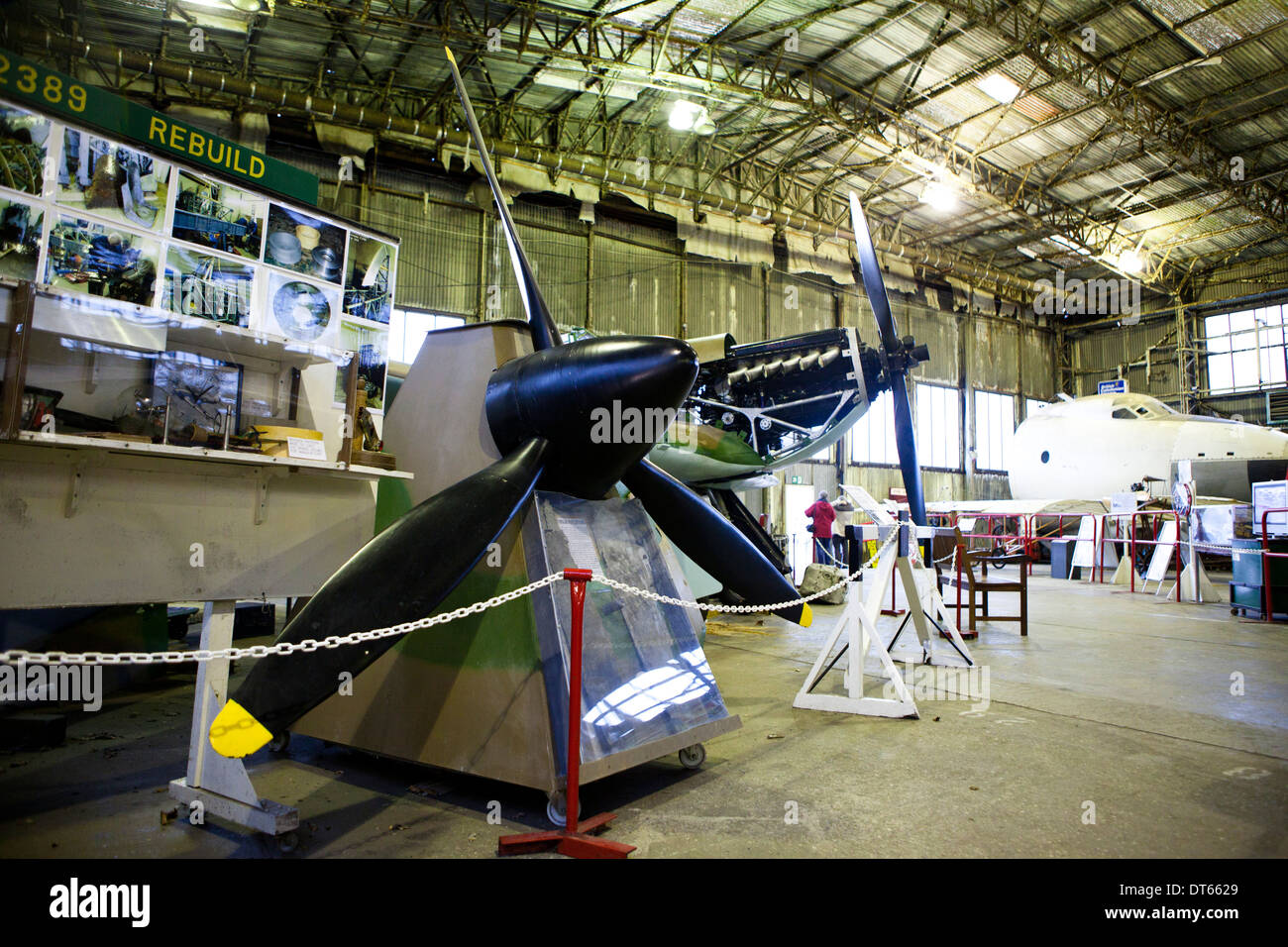 Propellers from an old fighter jet on display at Brooklands Museum in