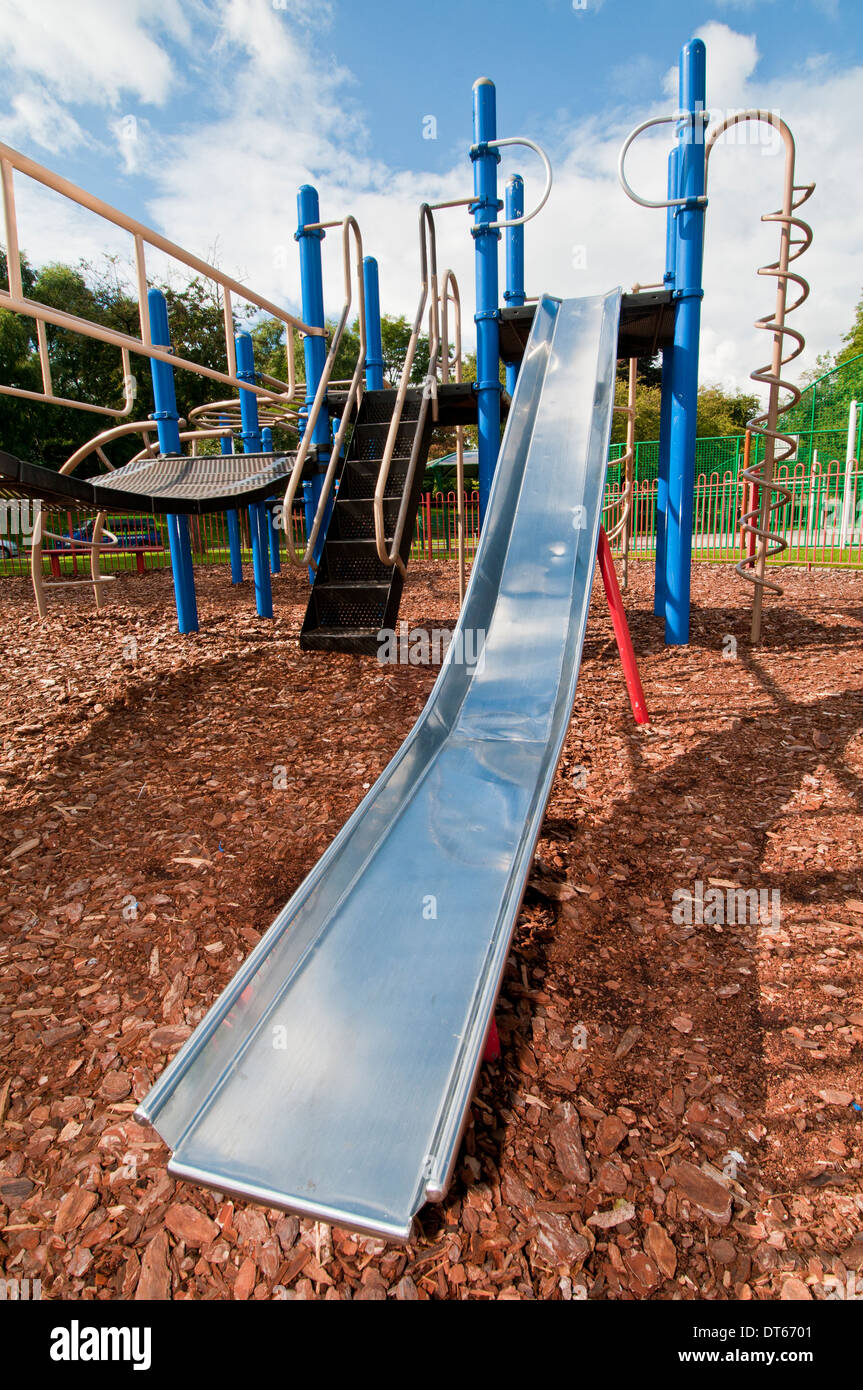 Childrens Playground Slide Stock Photo Alamy