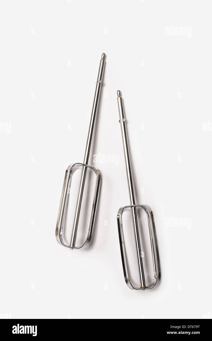 A pair of Mixing Beaters for an electric handheld mixer Stock Photo Alamy