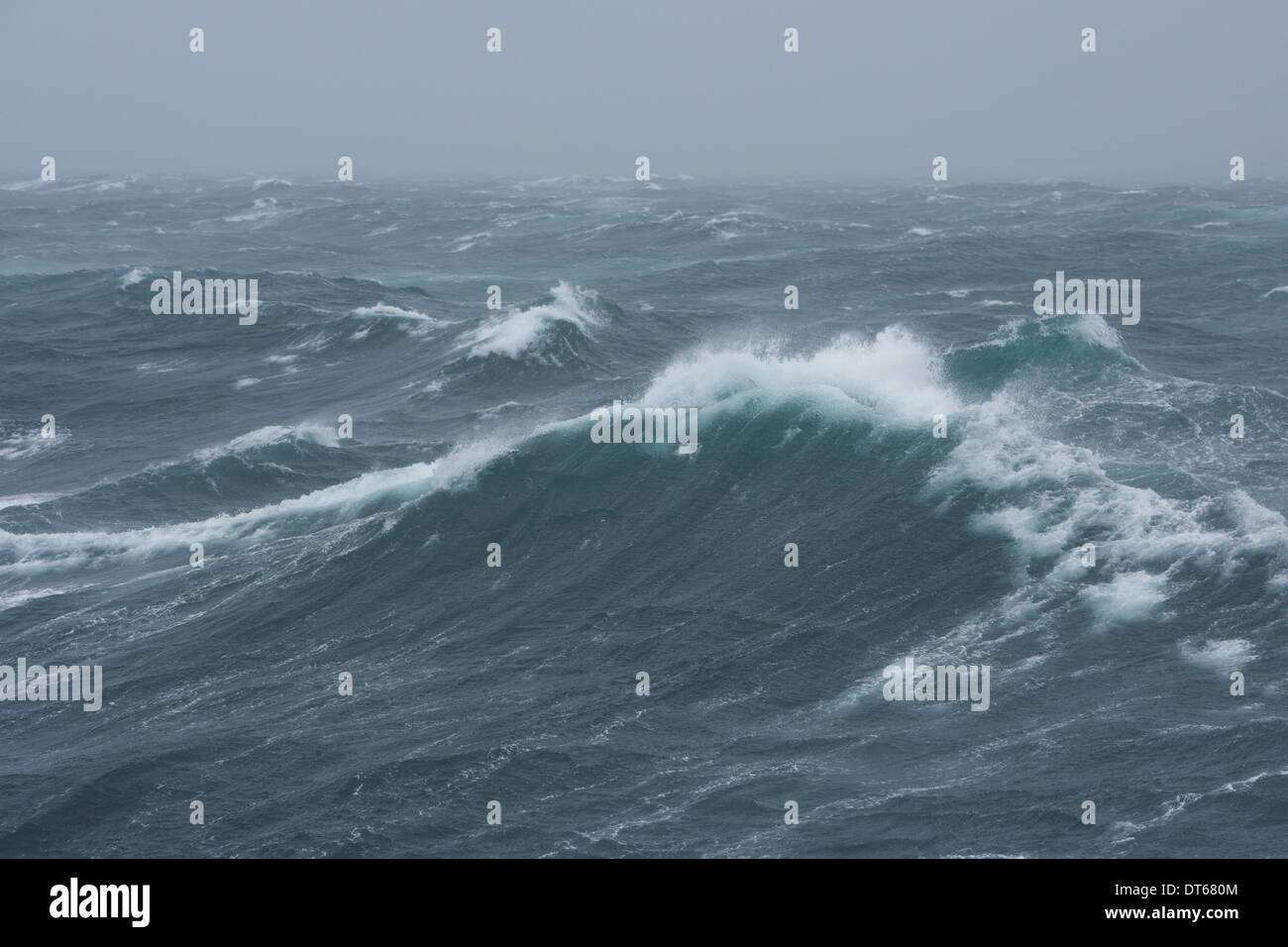 Rough seas near South Georgia Island. Stock Photo