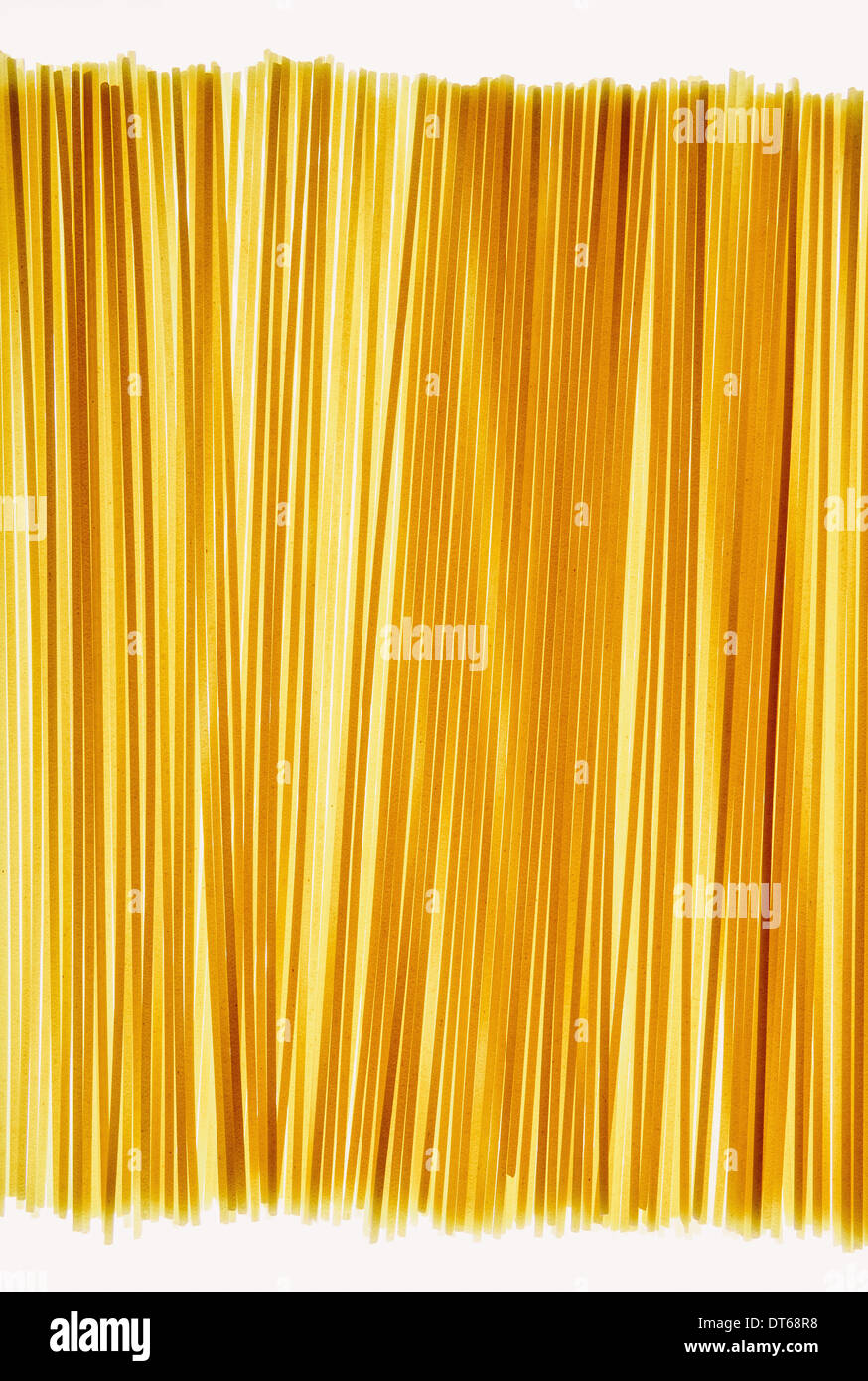 Organic spaghetti pasta noodles (pasta is made of organic durum wheat semolina) Stock Photo