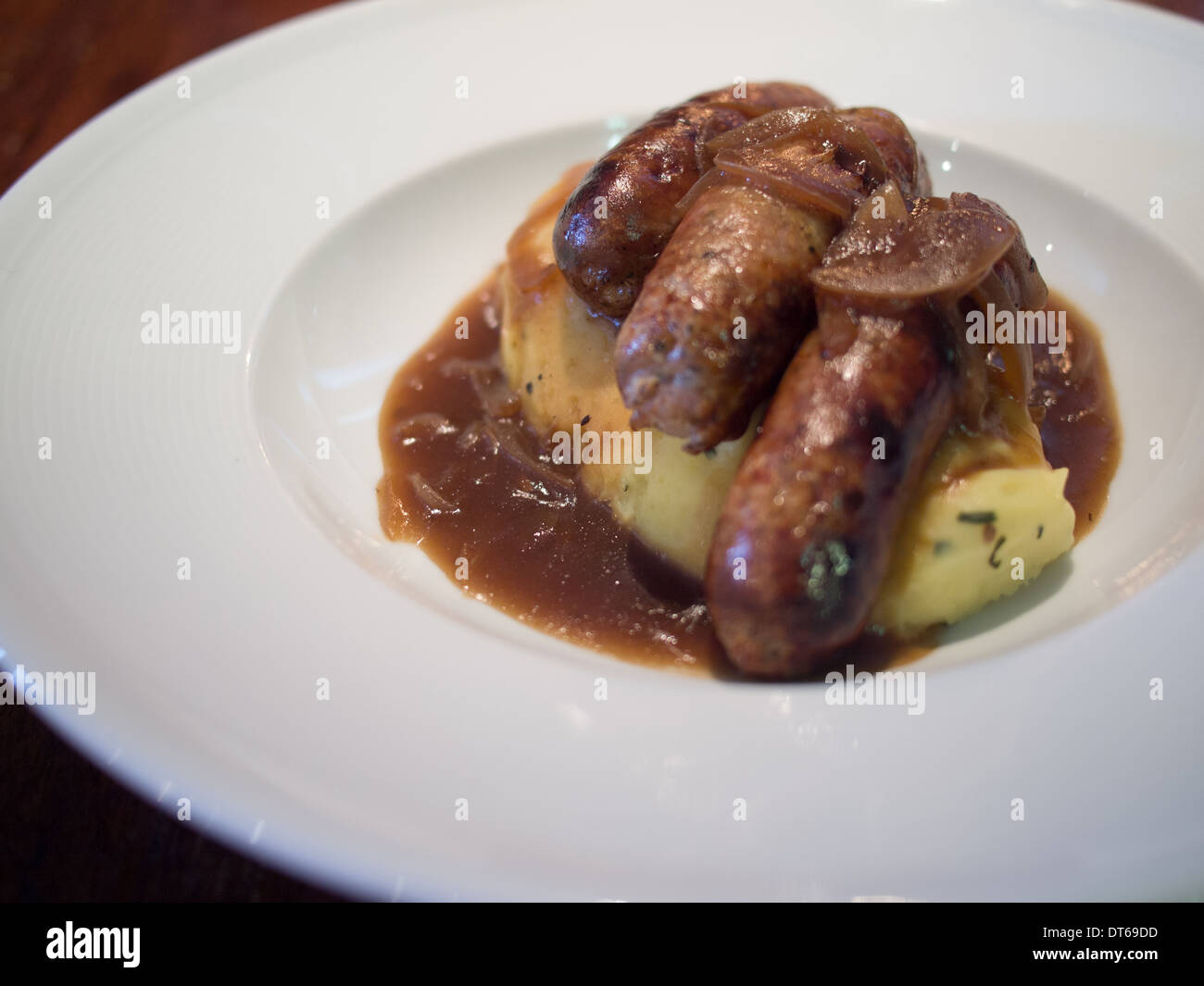 BAngers and Mash Stock Photo Alamy