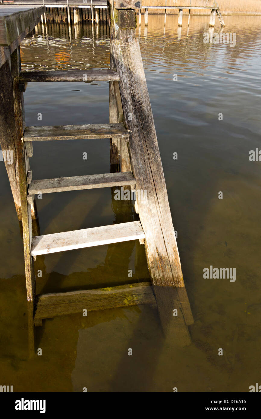 Wooden steps from pier water hi-res stock photography and images - Alamy