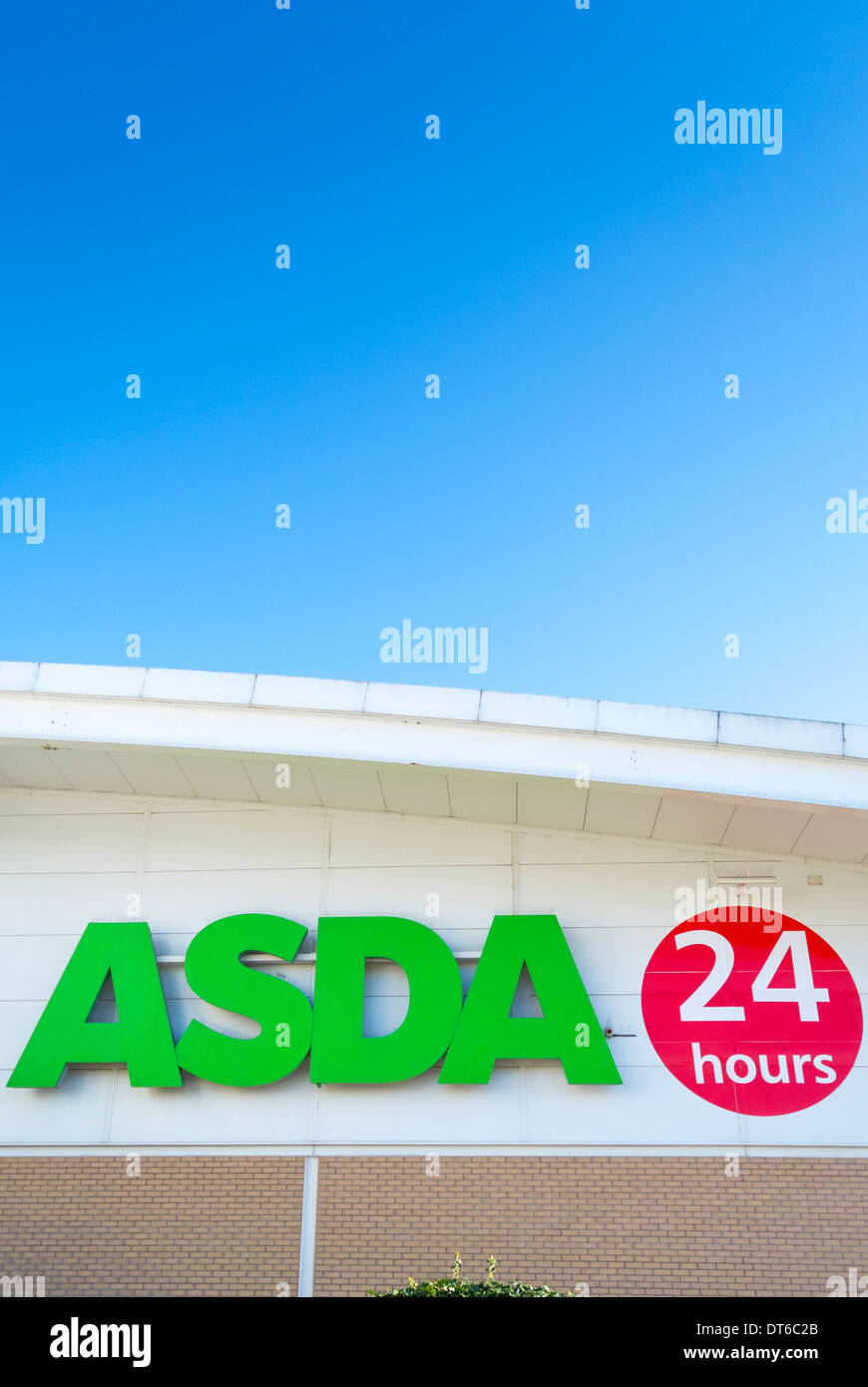 ASDA supermarket 24 hours sign Stock Photo