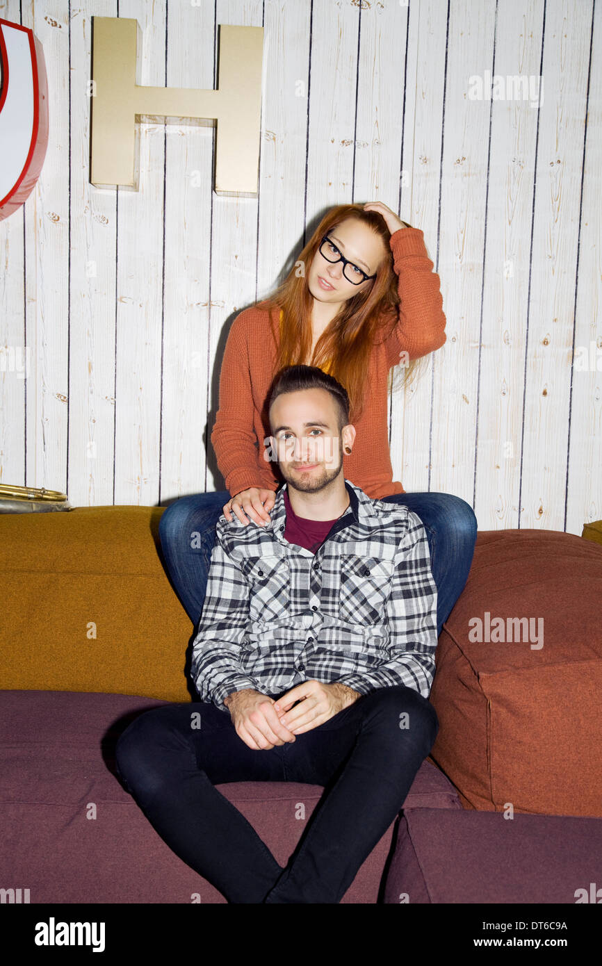 Portrait of young couple hanging out Stock Photo