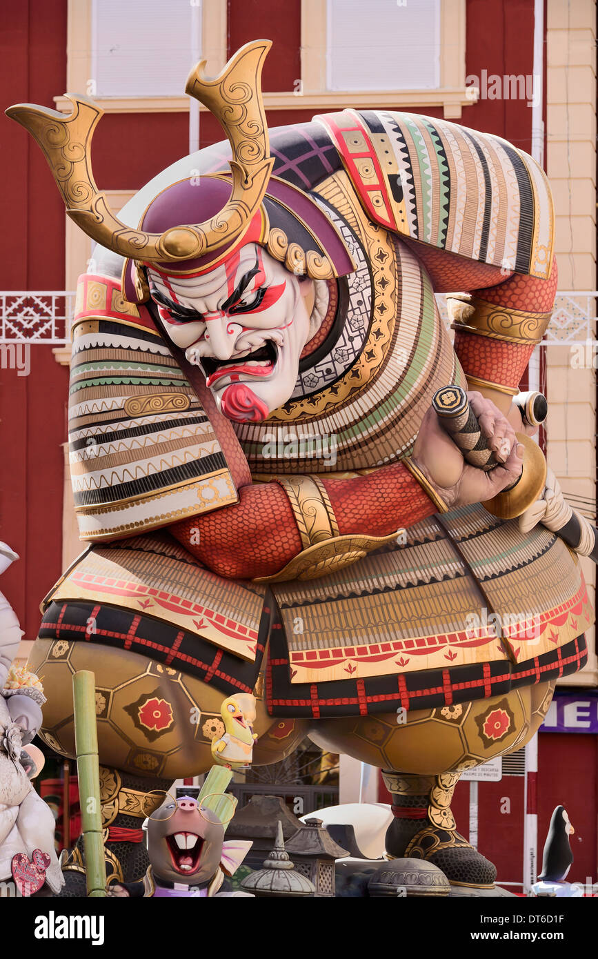 Spain, Valencia Province, Valencia, Papier Mache Japanese samurai