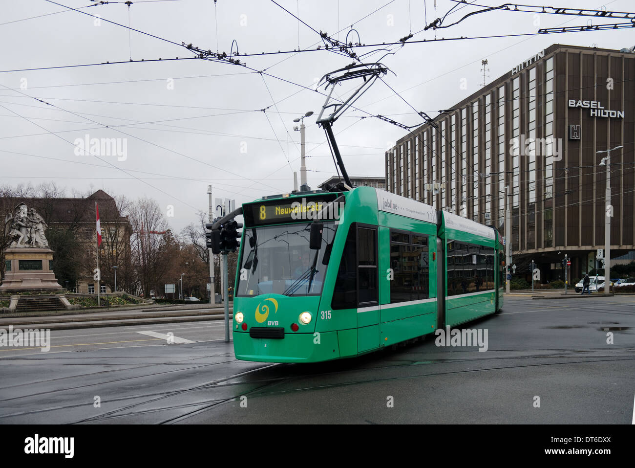 Basel Siemens Combino Tram No.315 on Route 8 at Centralbahnplatz -1 Stock  Photo - Alamy