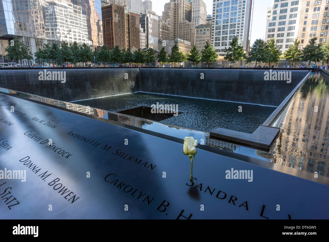 New York City Manhattan 9/11 Memorial Stock Photo