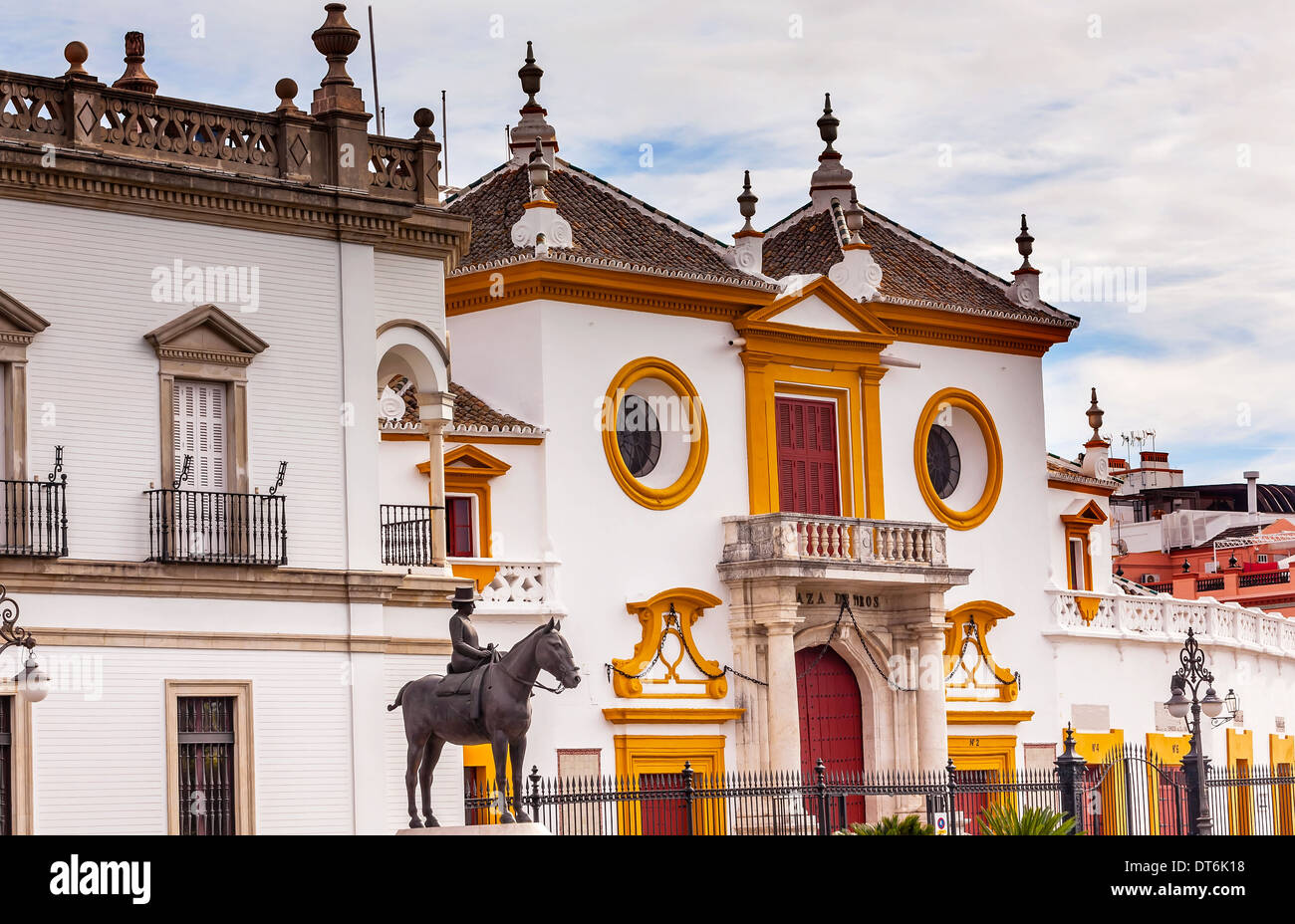 Seville Maestranza Bull Ring Stadium Landmark Andalusia Spain Stock Photo