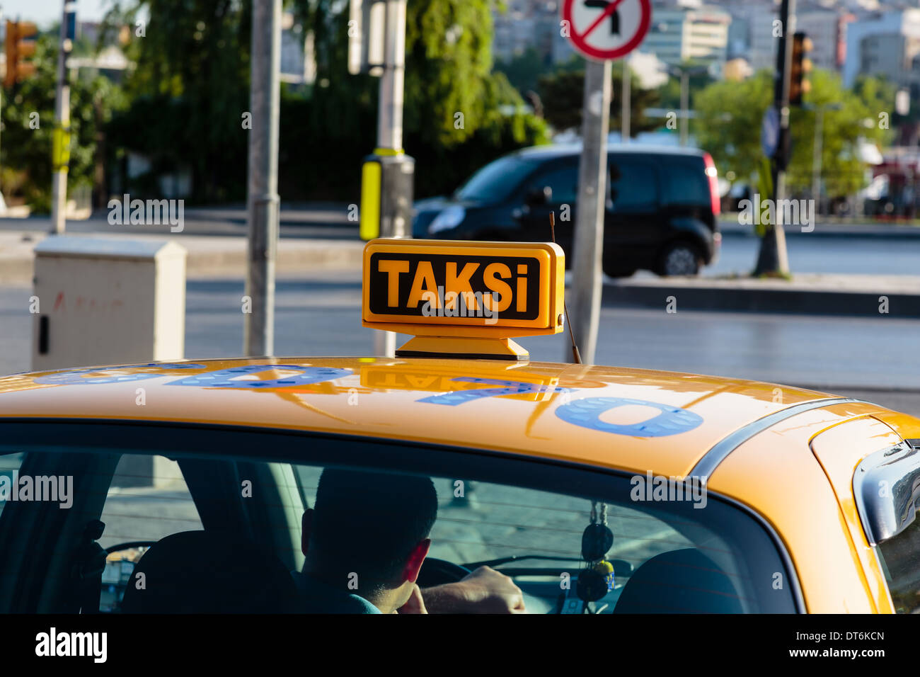 Taxi in Istanbul Stock Photo