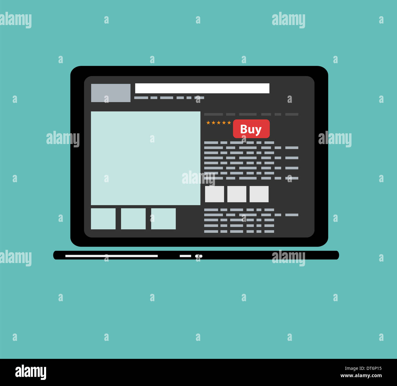 Online Shopping Flat Concept Vector Illustration Stock Photo - Alamy