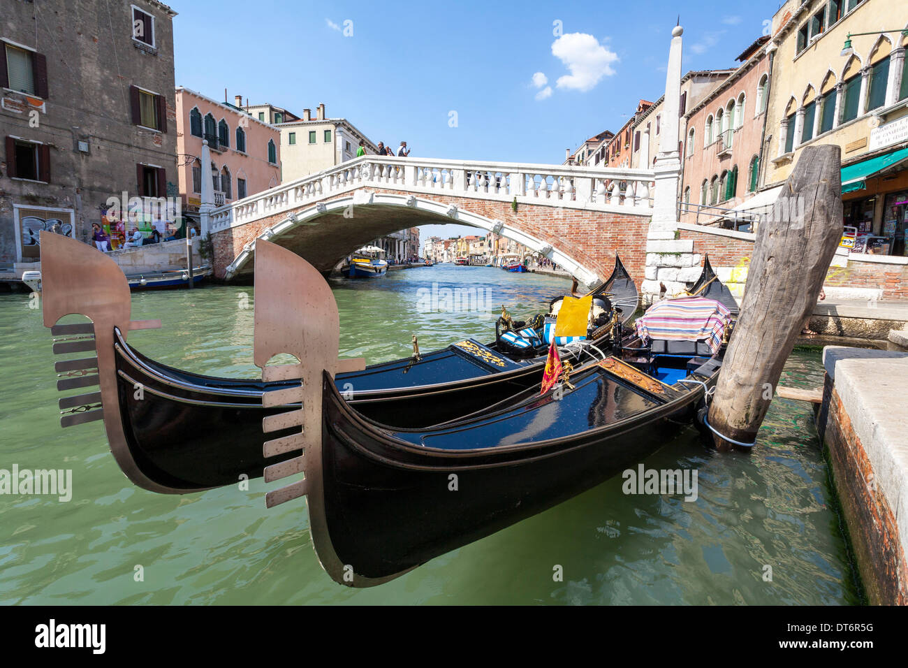 Guglie Bridge Cannaregio Venice Italy Stock Photo