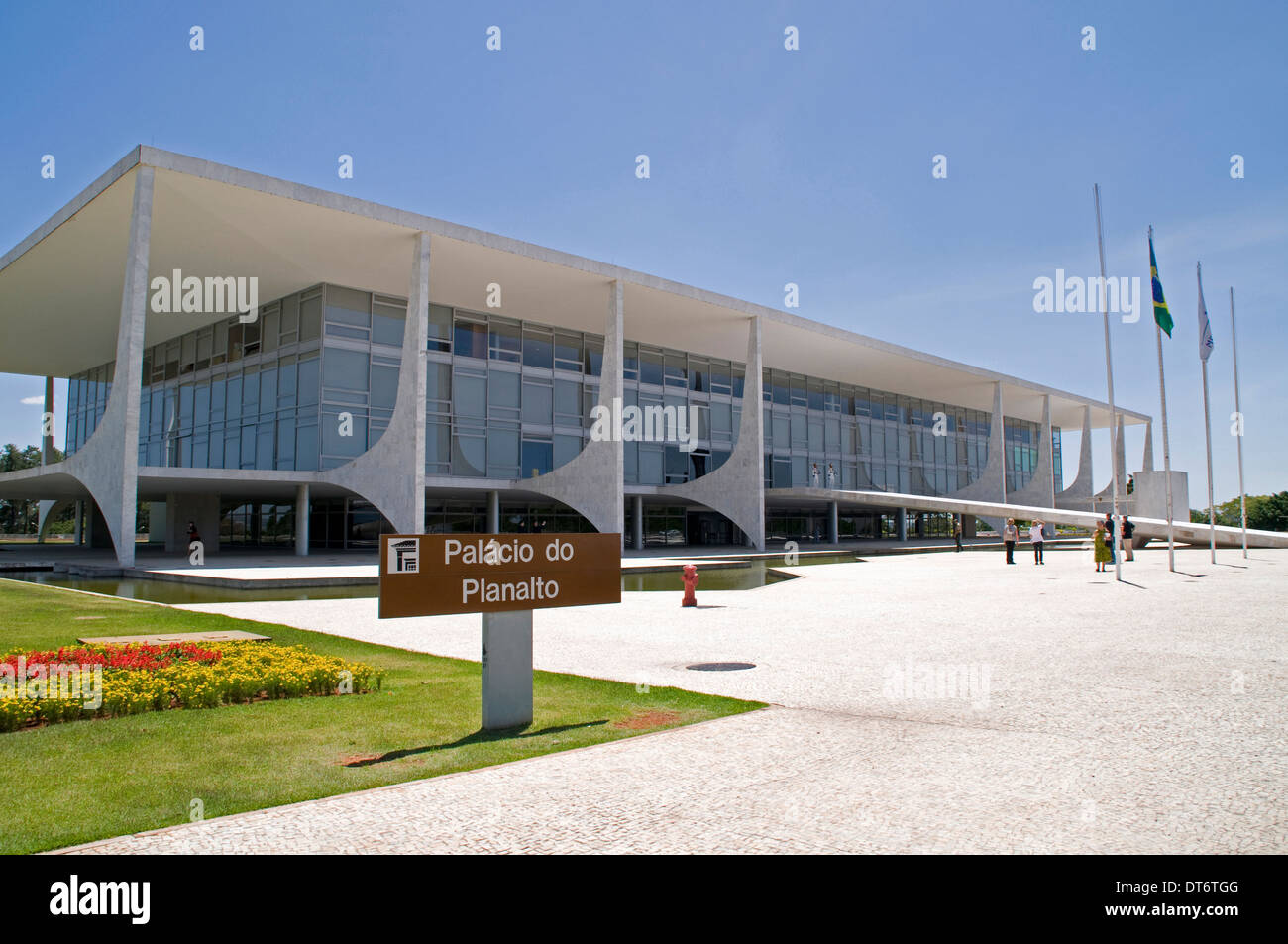 The Palacio do Planalto ( Presidential Palace) is the office of the President of Brazil in Brasilia, Brazil Stock Photo