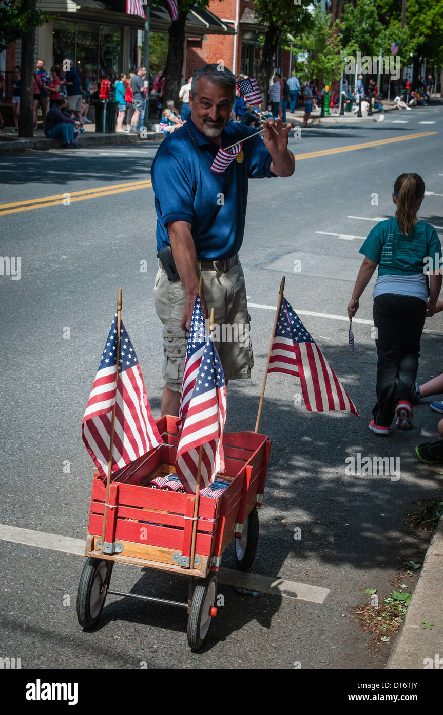 Memorial Day parade and cemetery presentation in Lititz, PA the