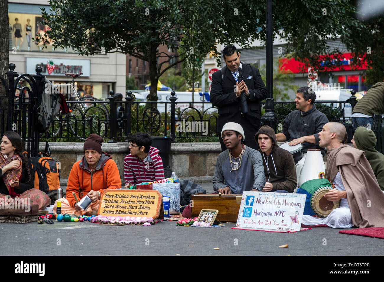 Hare Krishna Monks Stock Photo