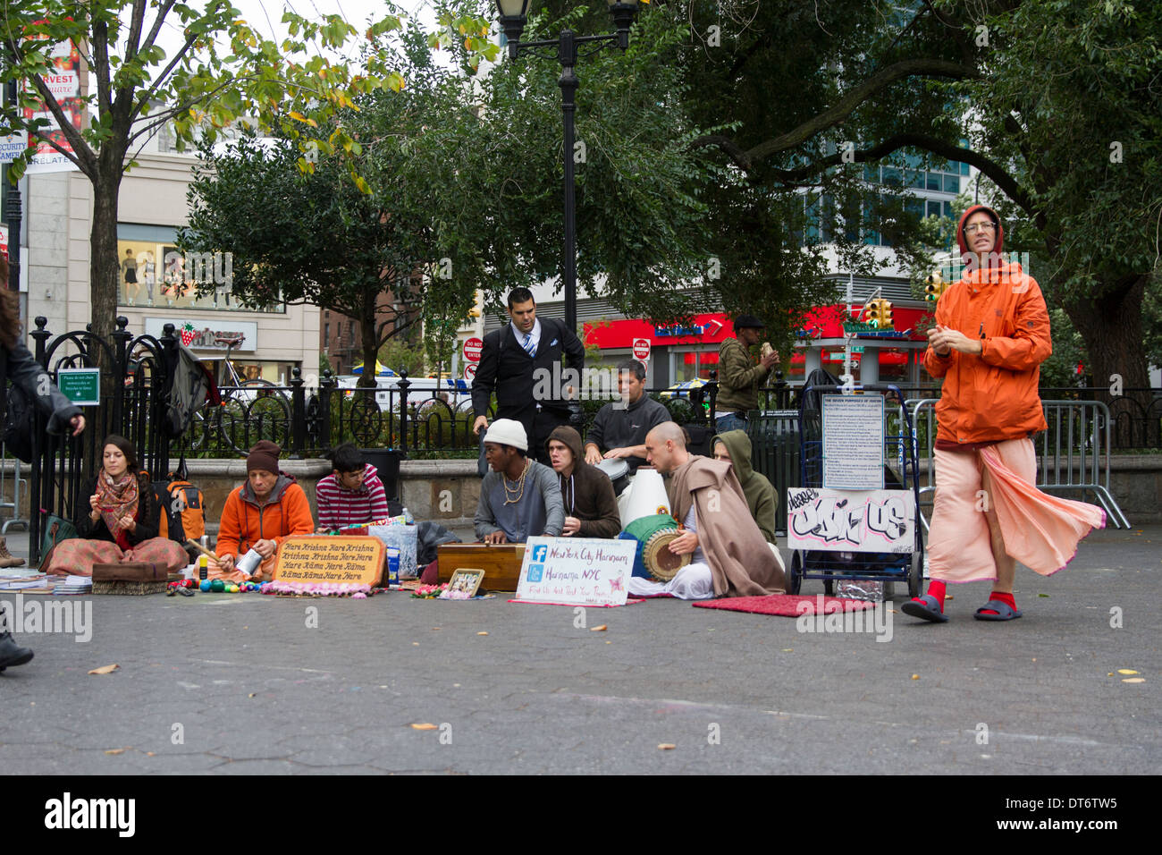 Hare Krishna Monks on Street in Prague. Editorial Image - Image of