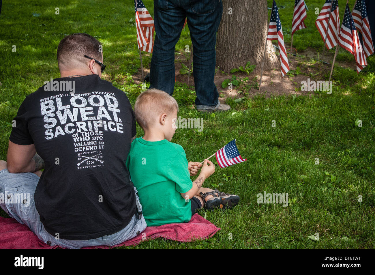 Memorial Day parade and cemetery presentation in Lititz, PA the