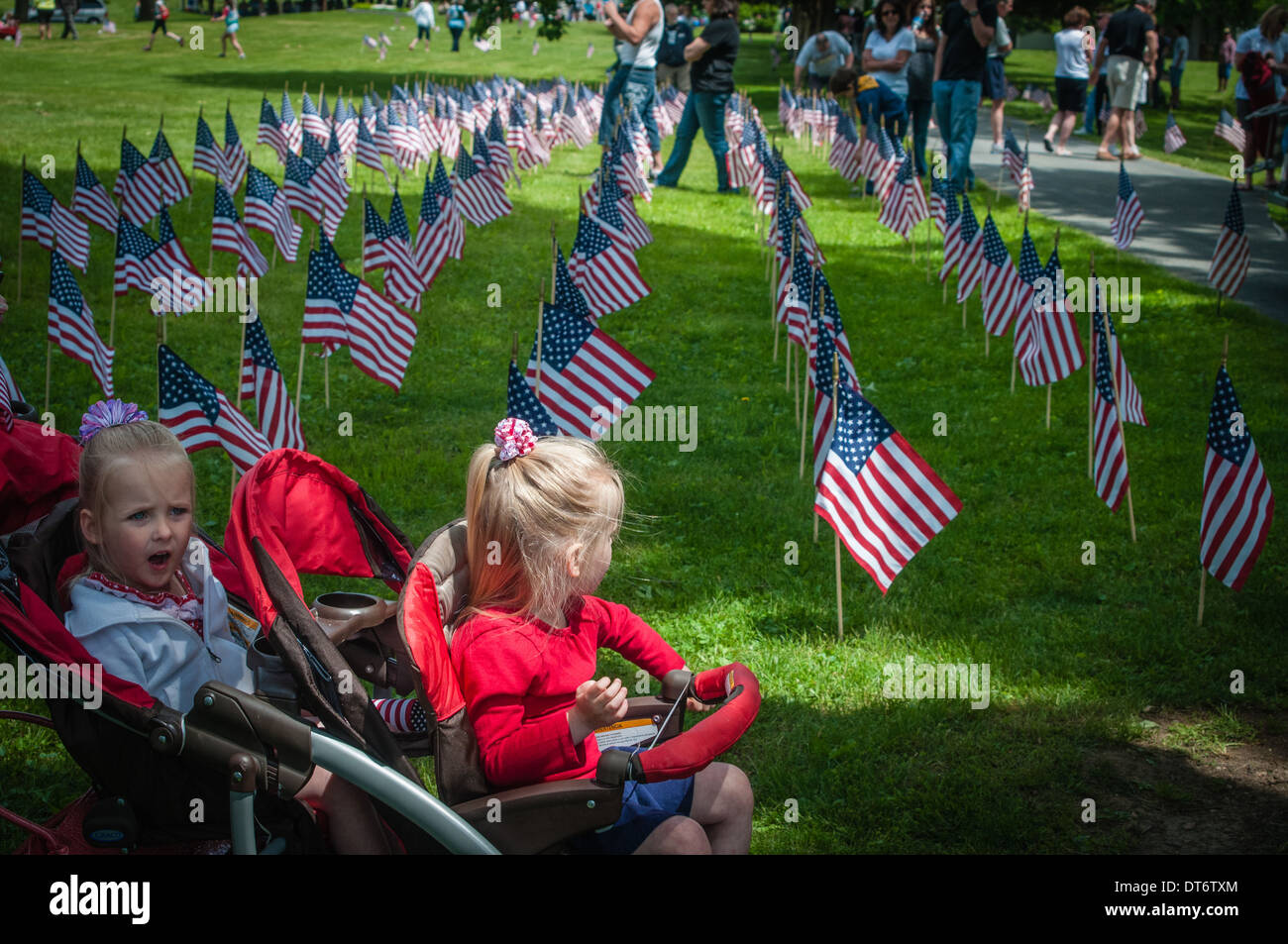 Memorial Day parade and cemetery presentation in Lititz, PA the