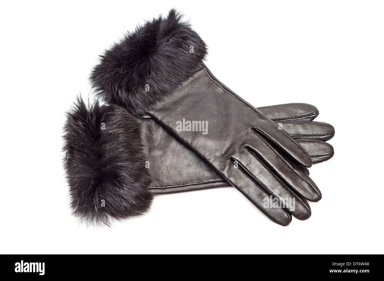 white gloves with fur