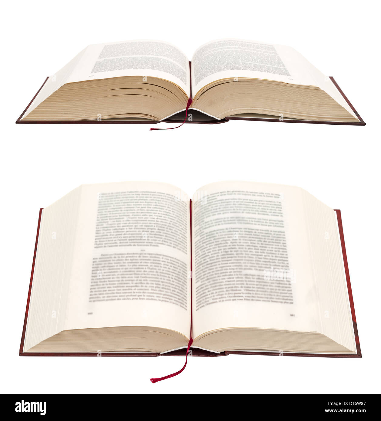Open book isolated on white background. Holy Bible. Stock Photo