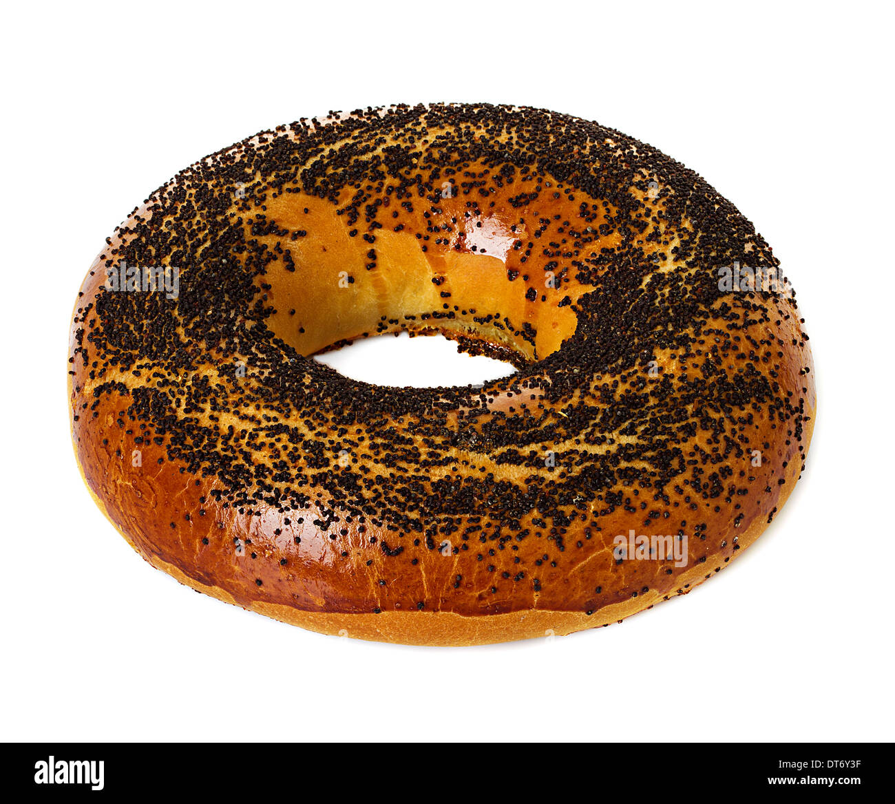 bagel with poppy seeds Stock Photo