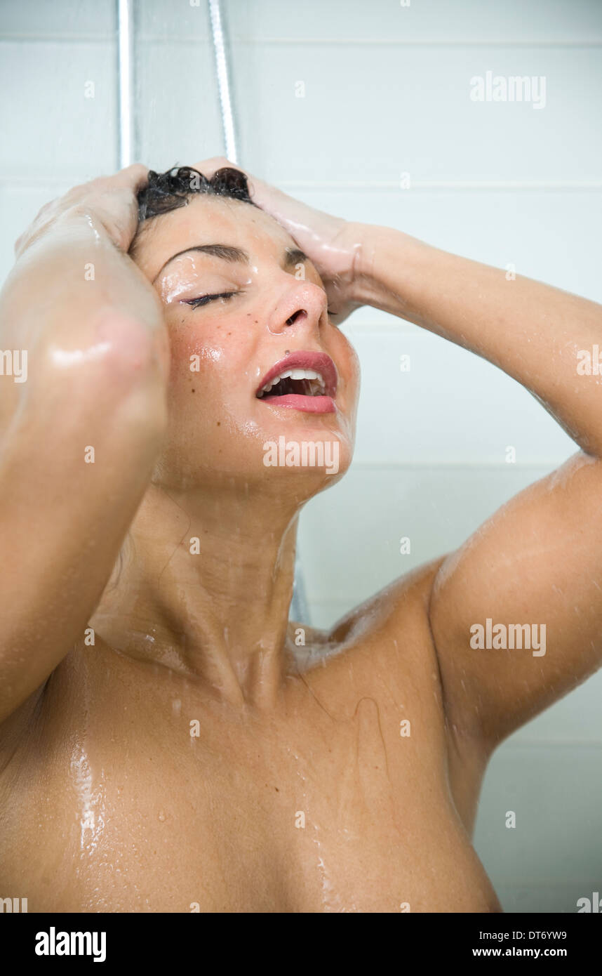 Nude Women Taking Showers