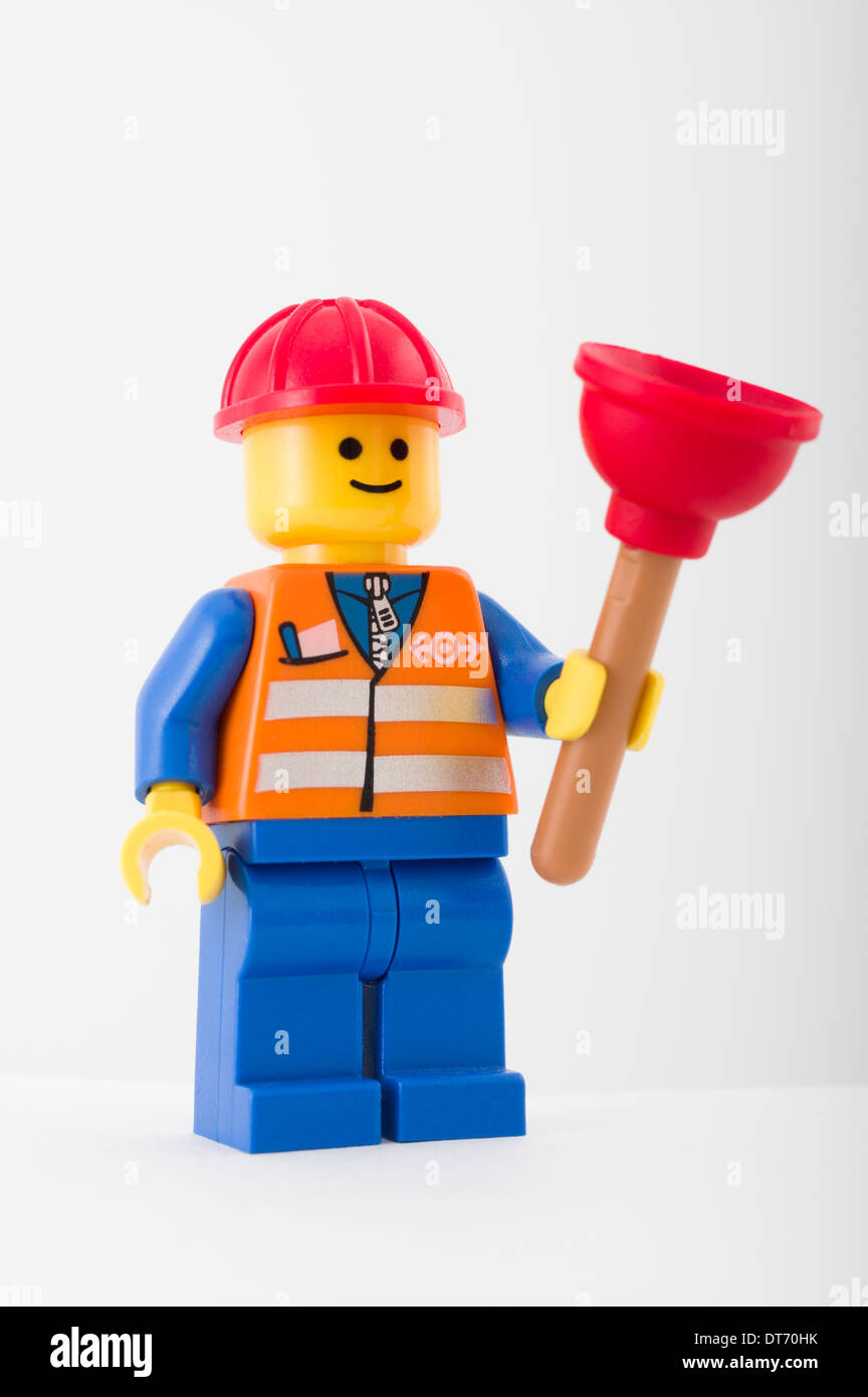 Lego Minifigure by Lego Group invented by Ole Kirk Christiansen made Billund Denmark Stock Photo