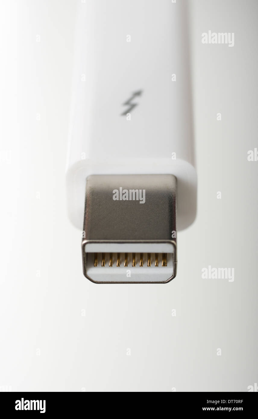 Apple Thunderbolt Cable Stock Photo