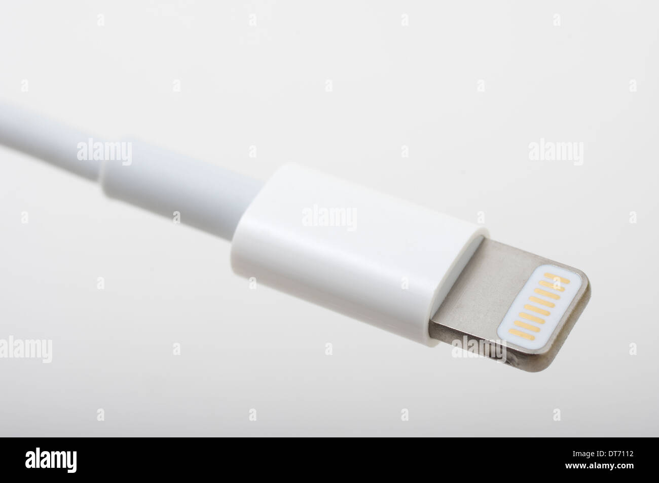 Apple lightning connector eight-pin cable Stock Photo